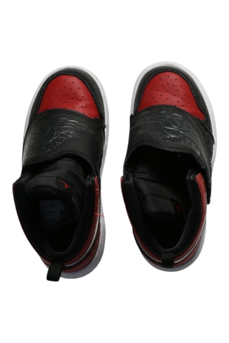 A Black Sneakers from Air Jordan in size 4T for boy. (Front View)