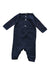 A Navy Long Sleeve Rompers from Jacadi in size 0-3M for boy. (Back View)