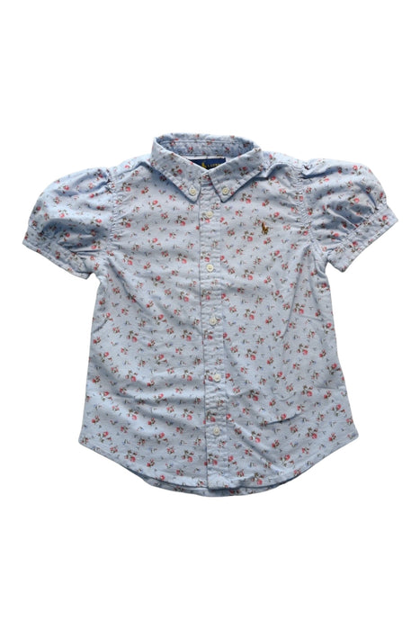 A Blue Short Sleeve Shirts from Ralph Lauren in size 4T for girl. (Front View)