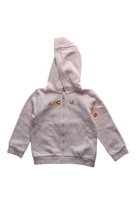 A Pink Zippered Sweatshirts from Little Marc Jacobs in size 3T for girl. (Front View)