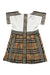 A Multicolor Short Sleeve Dresses from Burberry in size 2T for girl. (Front View)