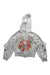 A White Hooded Sweatshirts from Monnalisa in size 5T for girl. (Front View)