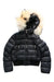 A Black Puffer/Quilted Jackets from Moncler in size 8Y for girl. (Front View)