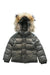 A Grey Puffer/Quilted Coats & Outerwear from Moncler in size 4T for girl. (Front View)