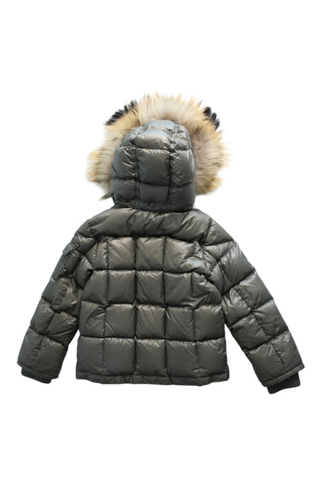 A Grey Puffer/Quilted Coats & Outerwear from Moncler in size 4T for girl. (Back View)