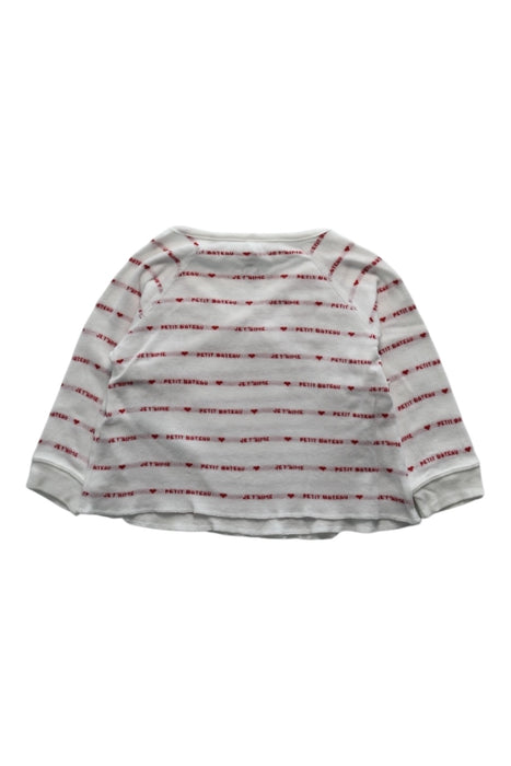 A White Long Sleeve Tops from Petit Bateau in size 3-6M for girl. (Back View)