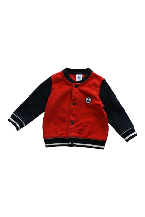 A Red Lightweight Jackets from Petit Bateau in size 6-12M for boy. (Front View)
