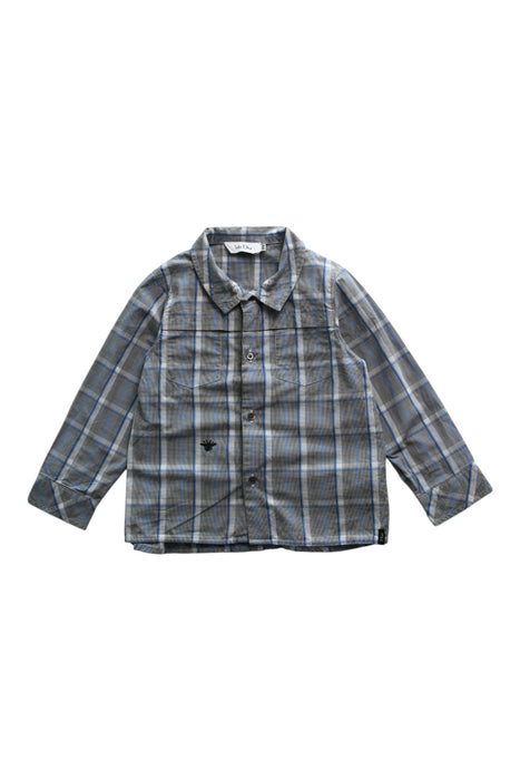 A Blue Long Sleeve Shirts from Dior in size 3T for boy. (Front View)