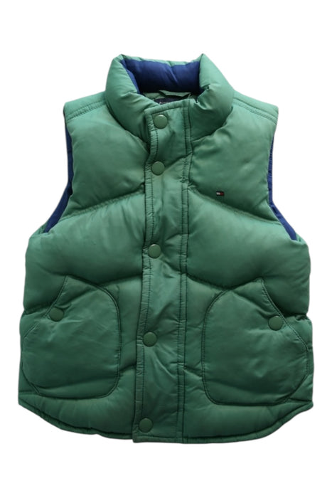 A Green Outerwear Vests from Tommy Hilfiger in size 2T for boy. (Front View)