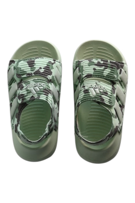 A Green Sandals from Adidas in size 18-24M for boy. (Front View)