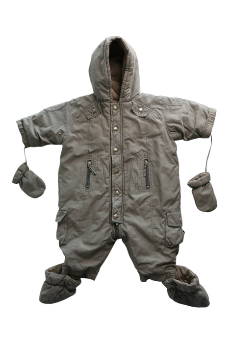 A Taupe Snowsuits from Dior in size 3-6M for neutral. (Front View)
