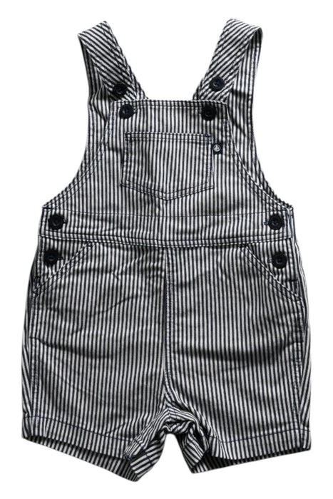 A Black Overall Shorts from Petit Bateau in size 3-6M for boy. (Front View)