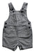 A Black Overall Shorts from Petit Bateau in size 3-6M for boy. (Front View)