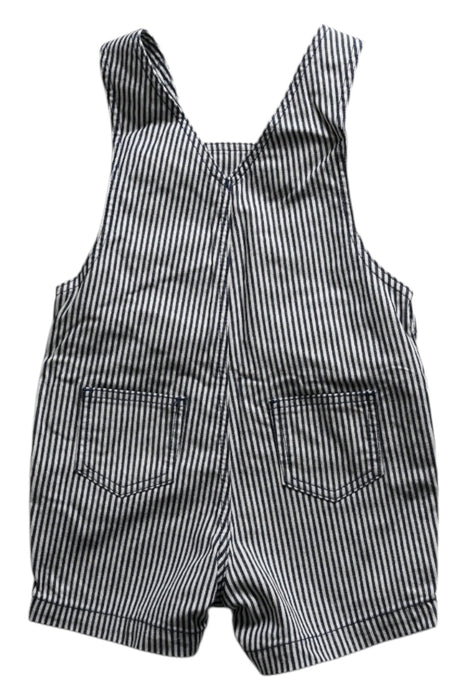 A Black Overall Shorts from Petit Bateau in size 3-6M for boy. (Back View)