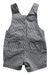 A Black Overall Shorts from Petit Bateau in size 3-6M for boy. (Back View)