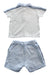 A White Shorts Sets from bimbalò in size 3-6M for boy. (Back View)