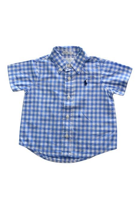 A Blue Short Sleeve Shirts from Ralph Lauren in size 3-6M for boy. (Front View)