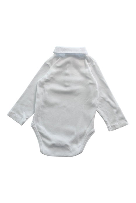 A White Long Sleeve Bodysuits from Jacadi in size 6-12M for boy. (Back View)