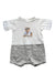 A White Rompers from Lapin House in size 6-12M for boy. (Front View)