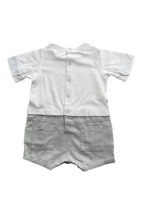 A White Rompers from Lapin House in size 6-12M for boy. (Back View)