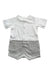 A White Rompers from Lapin House in size 6-12M for boy. (Back View)
