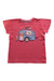 A Pink Short Sleeve T Shirts from Frugi in size 8Y for girl. (Front View)