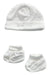 A White Beanies from Mamas & Papas in size 0-3M for neutral. (Front View)