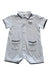A Blue Short Sleeve Rompers from Boss in size 6-12M for boy. (Front View)