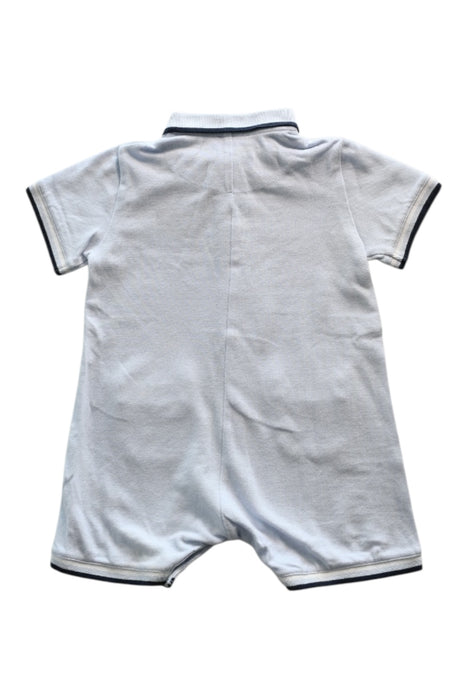 A Blue Short Sleeve Rompers from Boss in size 6-12M for boy. (Back View)