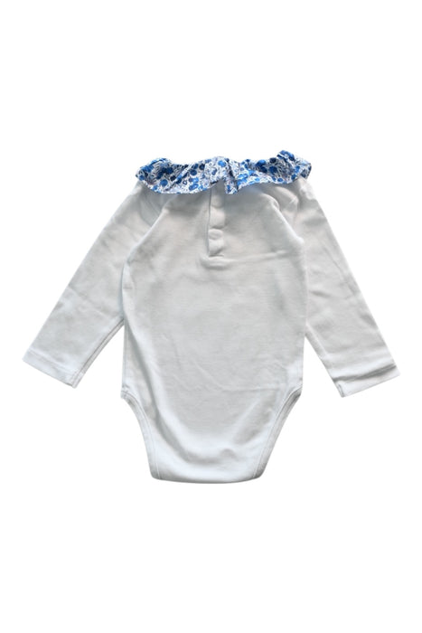 A White Long Sleeve Bodysuits from Jacadi in size 6-12M for girl. (Back View)