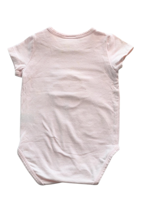 A Pink Short Sleeve Bodysuits from Seed in size 0-3M for girl. (Back View)