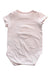 A Pink Short Sleeve Bodysuits from Seed in size 0-3M for girl. (Back View)