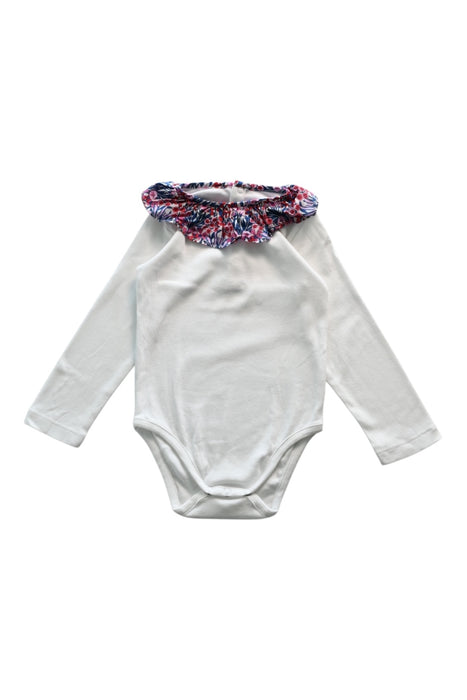 A White Long Sleeve Bodysuits from Jacadi in size 18-24M for girl. (Front View)