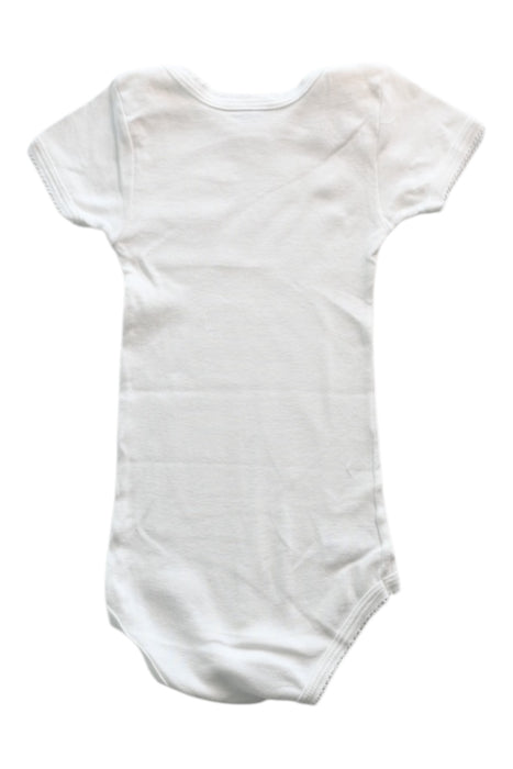 A White Short Sleeve Bodysuits from Petit Bateau in size 18-24M for girl. (Back View)