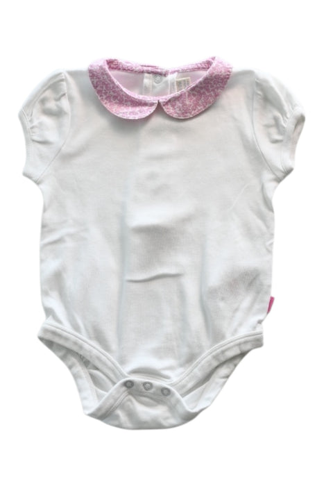 A White Short Sleeve Bodysuits from Jojo Maman Bébé in size 6-12M for girl. (Front View)