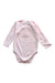 A Pink Long Sleeve Bodysuits from Dior in size 6-12M for girl. (Front View)