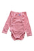 A Pink Long Sleeve Bodysuits from Petit Bateau in size 6-12M for girl. (Front View)