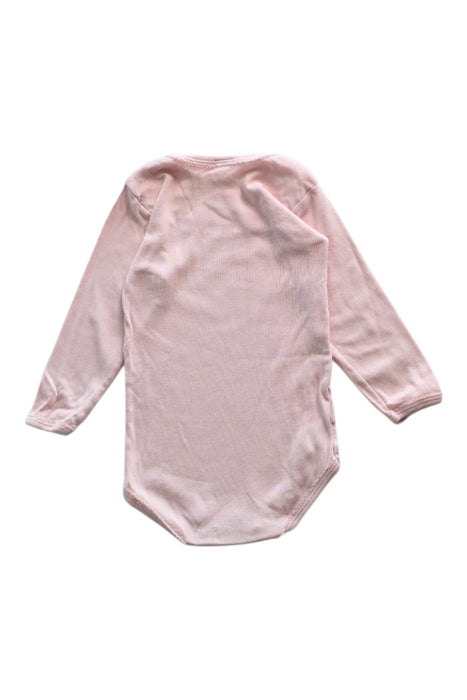 A Pink Long Sleeve Bodysuits from Petit Bateau in size 6-12M for girl. (Back View)