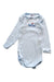 A Blue Long Sleeve Bodysuits from Petit Bateau in size 6-12M for girl. (Front View)