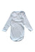 A Blue Long Sleeve Bodysuits from Petit Bateau in size 6-12M for girl. (Back View)