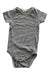 A Black Short Sleeve Bodysuits from Gray Label in size 3-6M for neutral. (Front View)