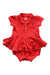 A Red Short Sleeve Bodysuits from Ralph Lauren in size 3-6M for girl. (Back View)