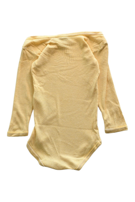 A Yellow Long Sleeve Bodysuits from Petit Bateau in size 6-12M for boy. (Back View)
