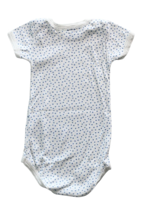 A Blue Short Sleeve Bodysuits from Petit Bateau in size 3-6M for girl. (Back View)