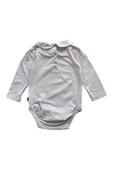 A Blue Long Sleeve Bodysuits from Jojo Maman Bébé in size 12-18M for girl. (Back View)