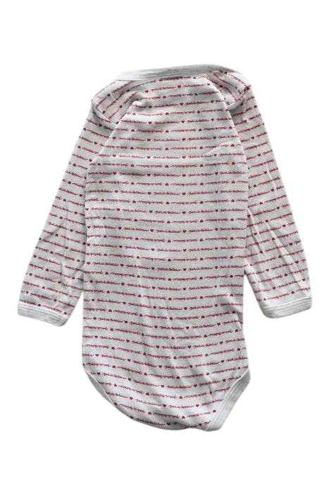 A White Long Sleeve Bodysuits from Petit Bateau in size 6-12M for girl. (Back View)