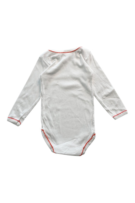 A White Long Sleeve Bodysuits from Petit Bateau in size 18-24M for girl. (Back View)