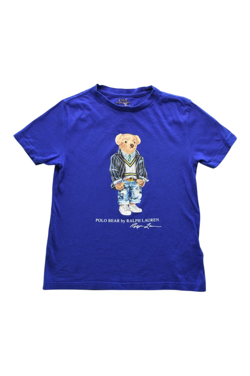 A Blue Short Sleeve T Shirts from Polo Ralph Lauren in size 7Y for boy. (Front View)