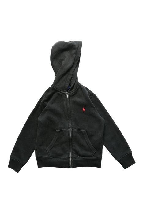 A Black Zippered Sweatshirts from Polo Ralph Lauren in size 4T for boy. (Front View)