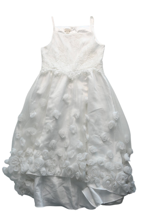 A White Sleeveless Dresses from Monsoon in size 13Y for girl. (Front View)